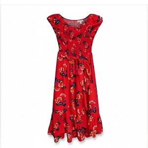 Justice Girls Smocked Floral‎ Long Dress Sz 7